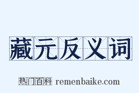 藏元反义词是什么意思的图片